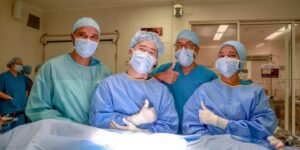 Dr Roger Anthony Idi with the surgical team during Kelly’s procedure training in Malaysia