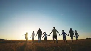 Family walking outdoors representing long-term family planning and non-scalpel vasectomy