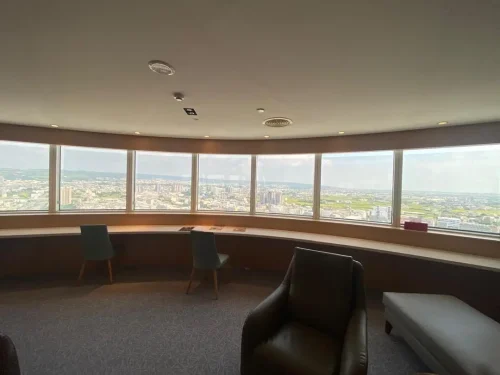 Panoramic view from Tung’s Taichung MetroHarbor Hospital in Taiwan.